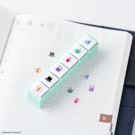 Hobonichi Moomin Kodomo no Kao Pochitto6 Push-Button Stamp