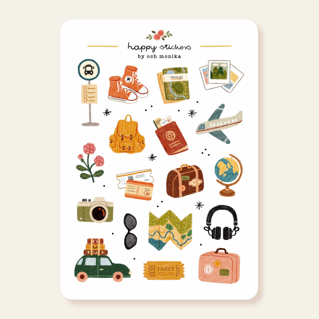 Traveler - Planner &amp; Journal Stickers | A6 Matte Paper