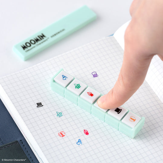 Hobonichi Moomin Kodomo no Kao Pochitto6 Push-Button Stamp