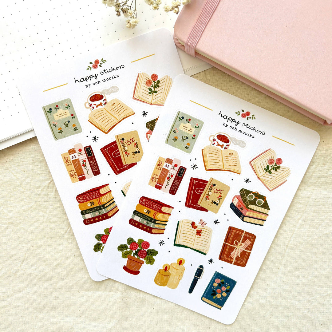 Book Lover  - Planner &amp; Journal Stickers | A6 Matte Paper
