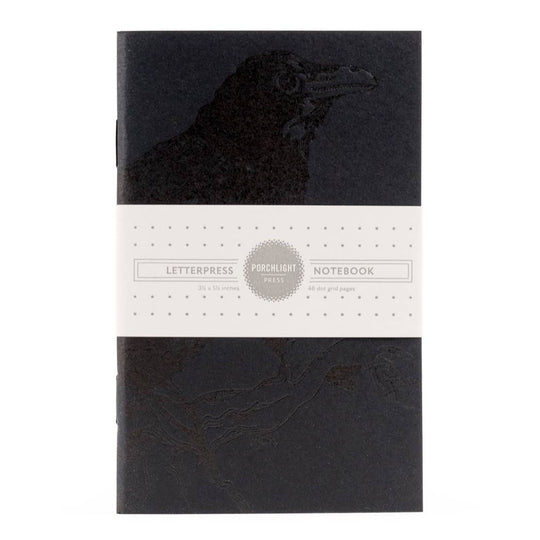 Mono Raven Pocket Notebook: Plain Pages