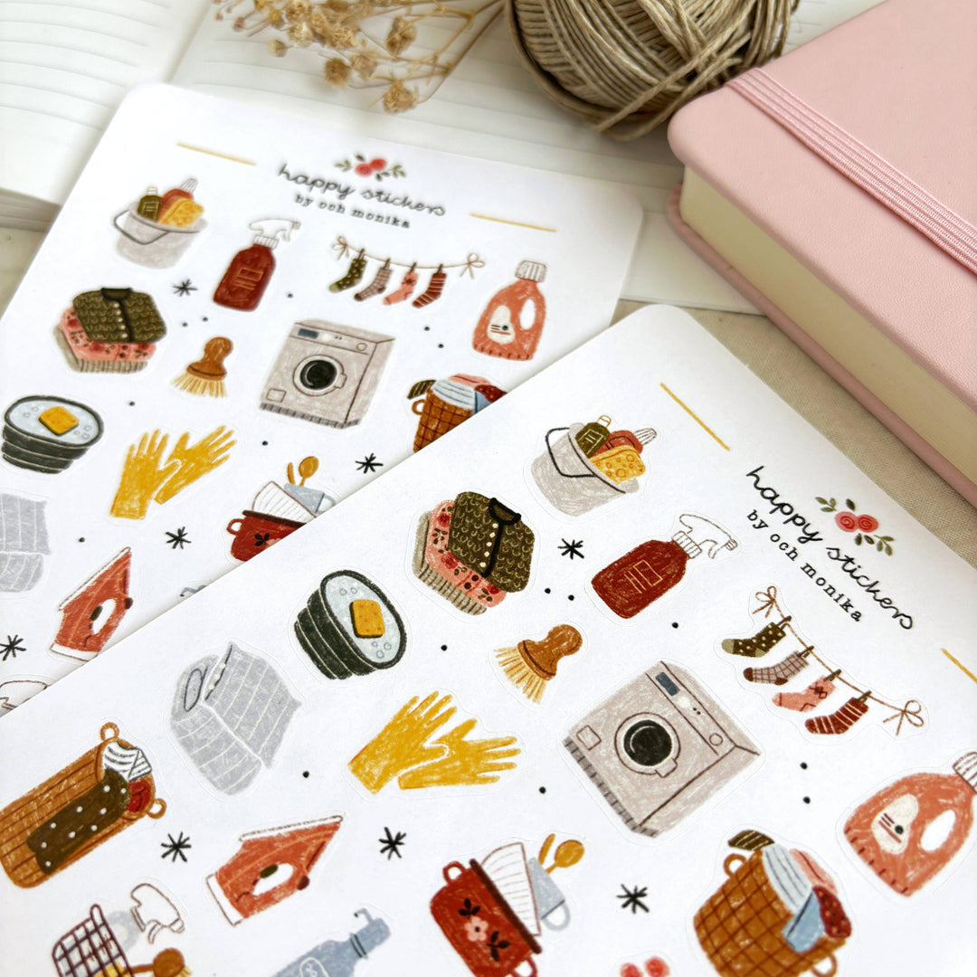 Cleaning Day - Sticker Sheet | Chore Planner Stickers