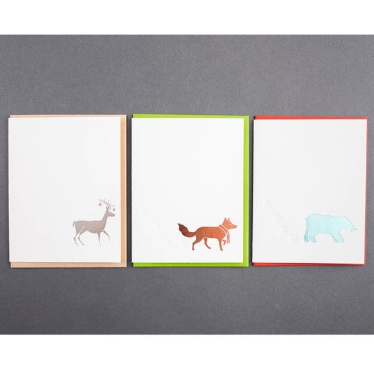 Snow Tracks Bear Card: Single Card