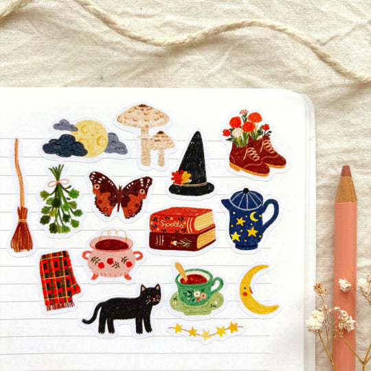 Witchy - Sticker Sheet | Mystical Decor Stationery