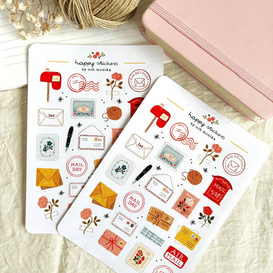 Happy Mail - Planner &amp; Journal Stickers | A6 Matte Paper