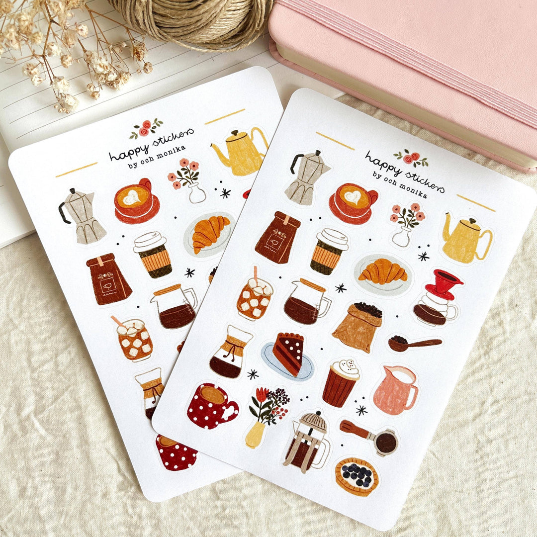 Coffee Time - Planner &amp; Journal Stickers | A6 Matte Paper