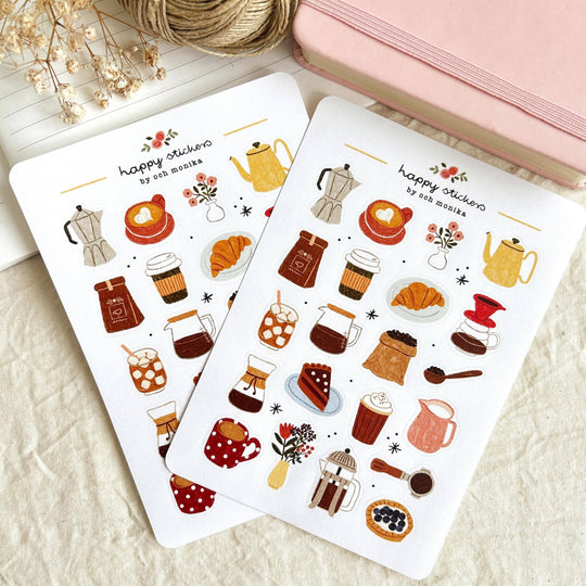 Coffee Time - Planner &amp; Journal Stickers | A6 Matte Paper