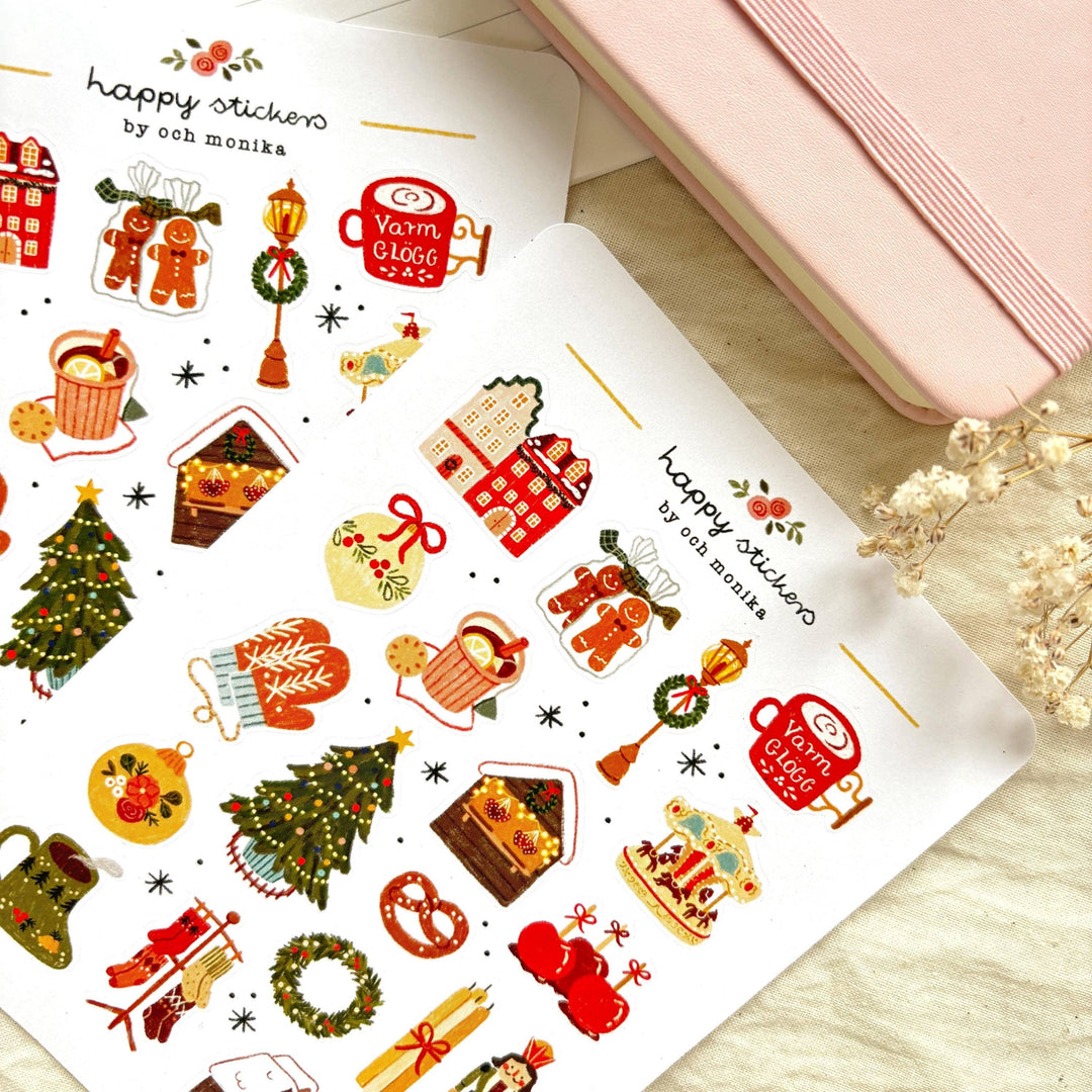 Christmas Market - Sticker Sheet | Festive Winter Decor