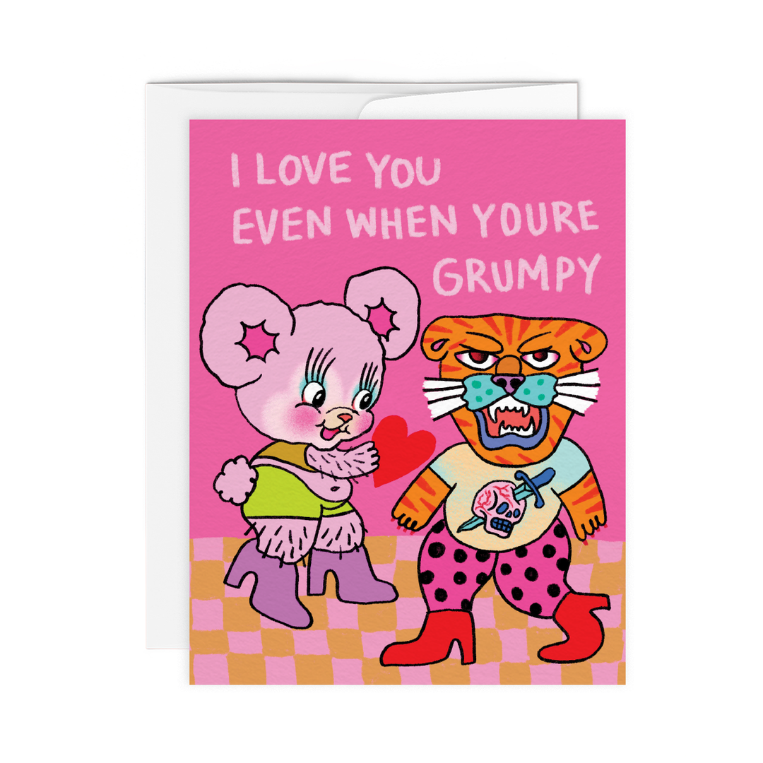GRUMPY LOVE — Greeting Card