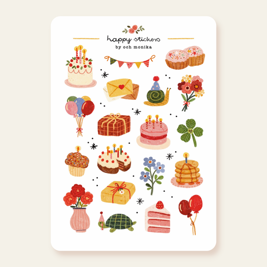 Happy Birthday - Planner &amp; Journal Stickers | A6 Matte Paper