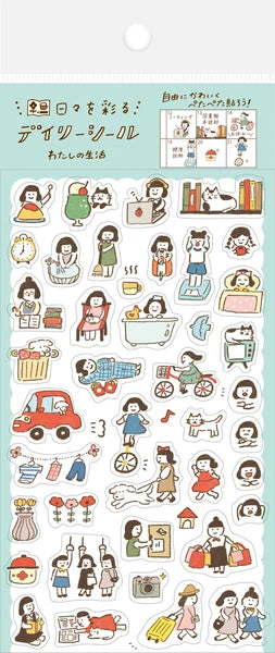 FURUKAWA SHIKO Planner Stickers Watashi-Biyori Daily Sticker - My Life