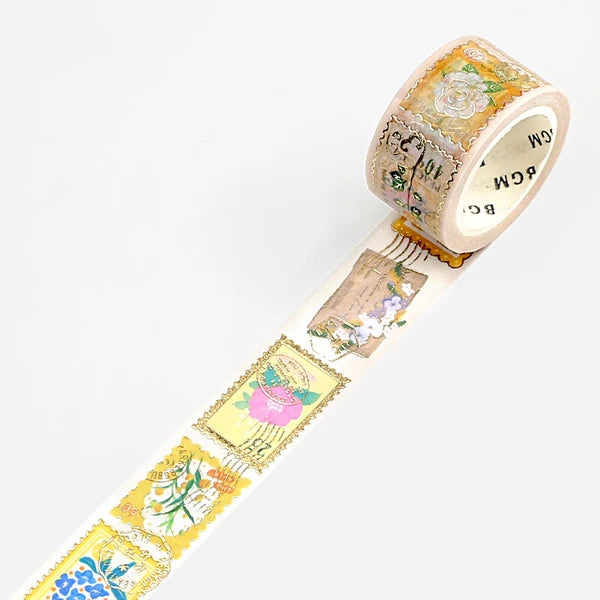 BGM Washi Tape Post Office/Plant Yellow