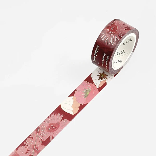 BGM Washi Tape Blossom/Maroon