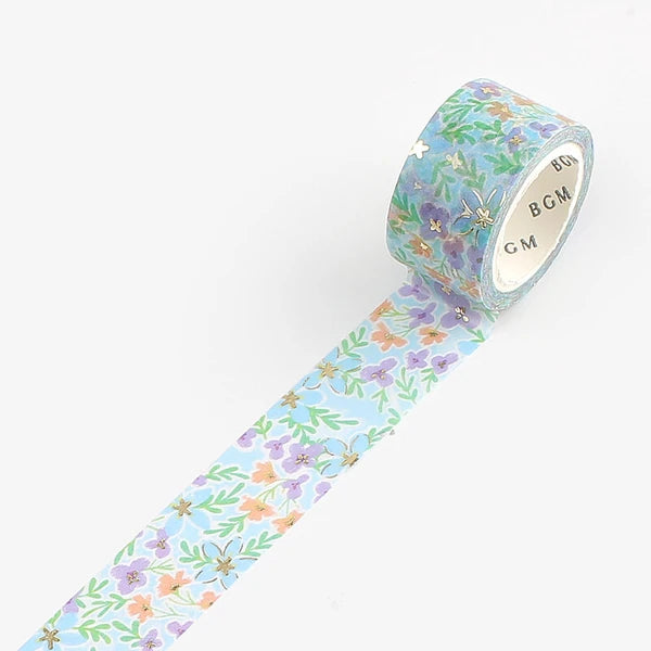 BGM Washi Tape Flower Field/Blue