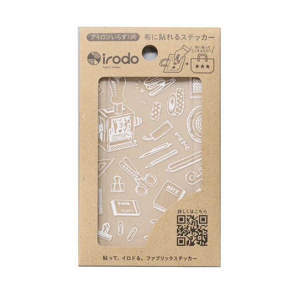Irodo Washi Tape Ironless Fabric Sticker - Stationery White