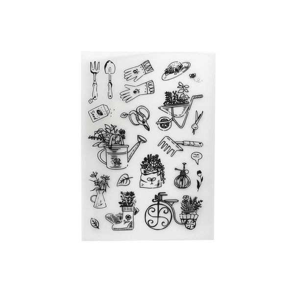 Irodo Fabric Transfer Stickers - Garden Black