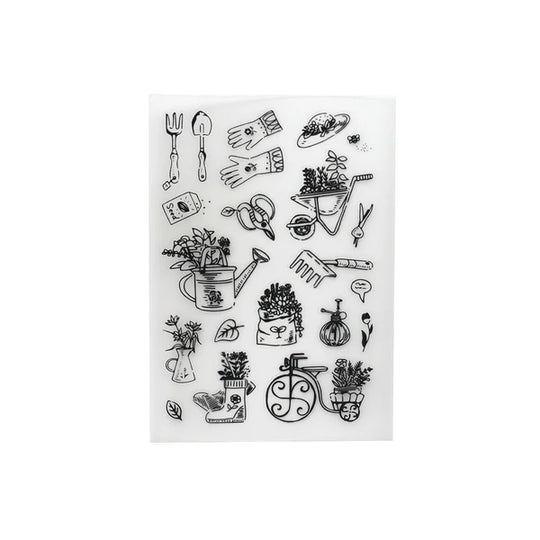 Irodo Fabric Transfer Stickers - Garden Black