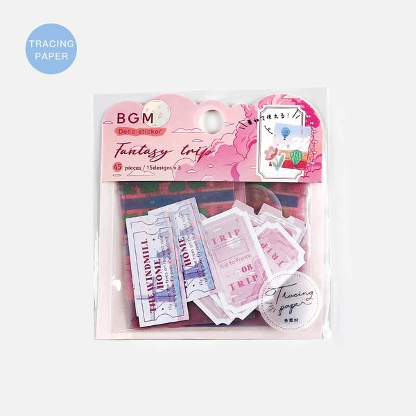 BGM Stickers Planner Tracing Paper Phantom Travel/ Resorts
