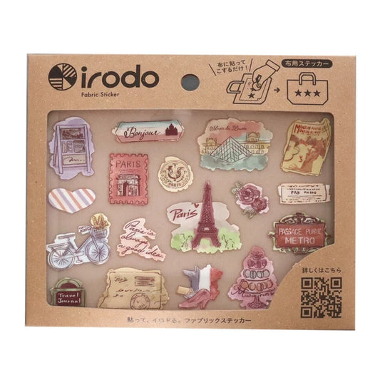 Irodo Fabric Transfer Stickers - World Travel FR