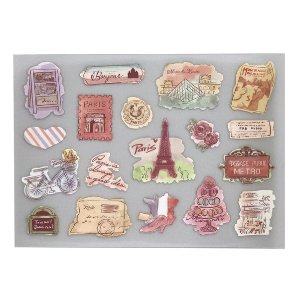 Irodo Fabric Transfer Stickers - World Travel FR