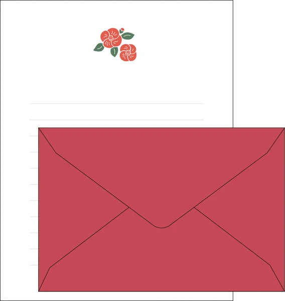 Matoka Mois et Fleurs Letter Set Tsubaki
