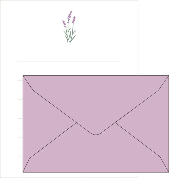 Matoka Mois et Fleurs Letter Set Lavender