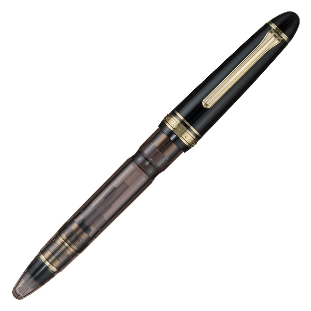 Sailor Japan Fountain Pen 1911 Realo 18k- Clear Black