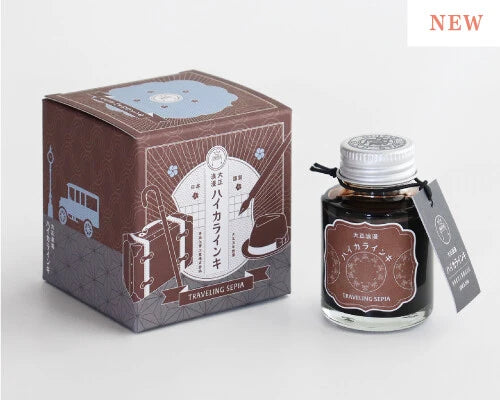 Teranishi Bottled Ink Taisho Roman 40ml - Travel Sepia