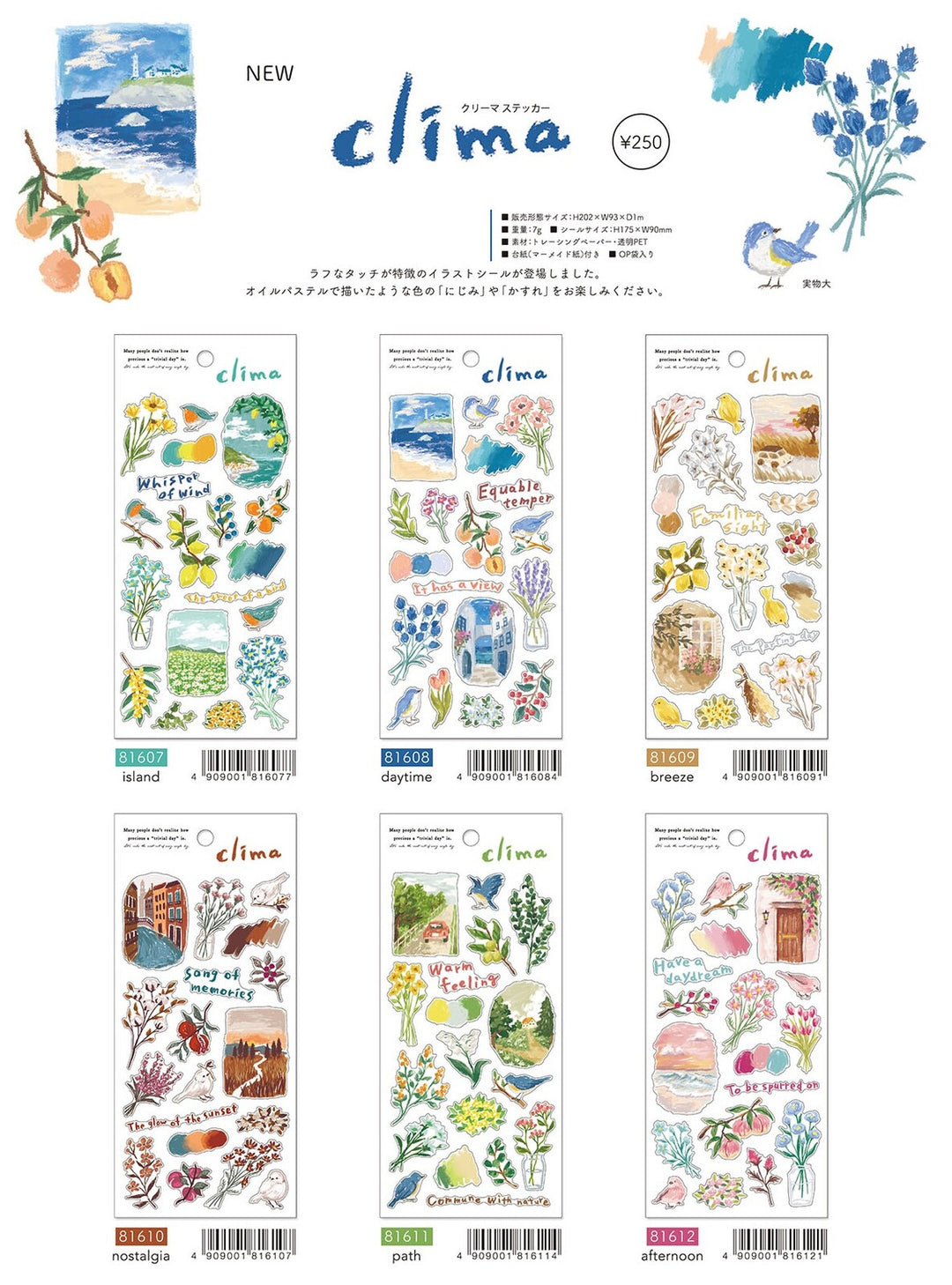 Mind Wave Clima Sticker Sheet - Island