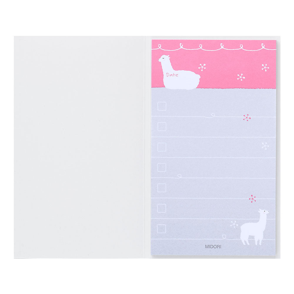 Midori Sticky Memo To Do List Alpaca