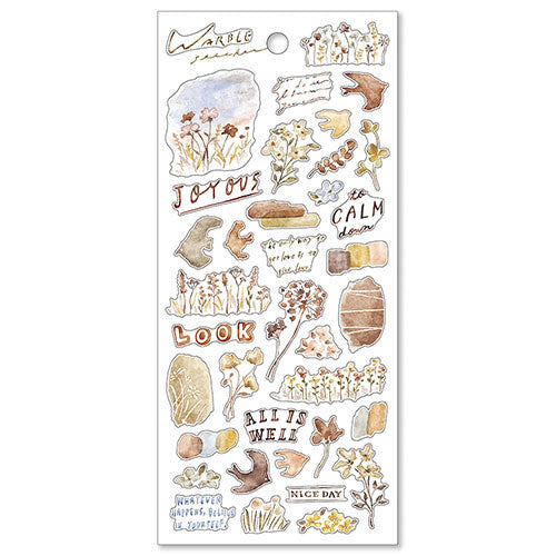 Mind Wave Warble Sticker Sheet - Brown