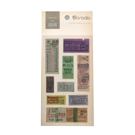 Irodo Paper Transfer Stickers - Ticket