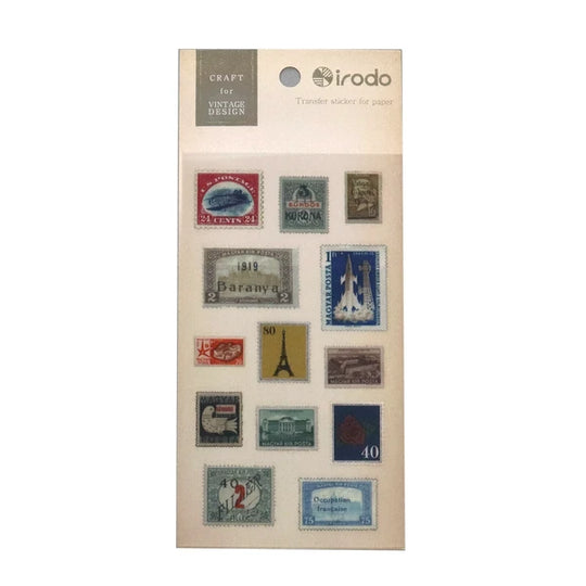 Irodo Paper Transfer Stickers - Postage Stamp
