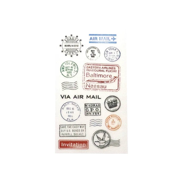 Irodo Paper Transfer Stickers - Postmark