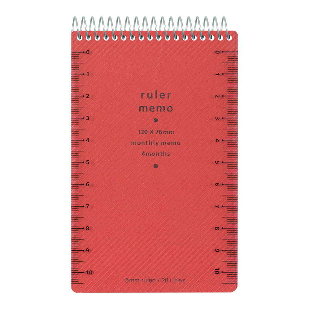 Memo Pad with Scale <M> Red
