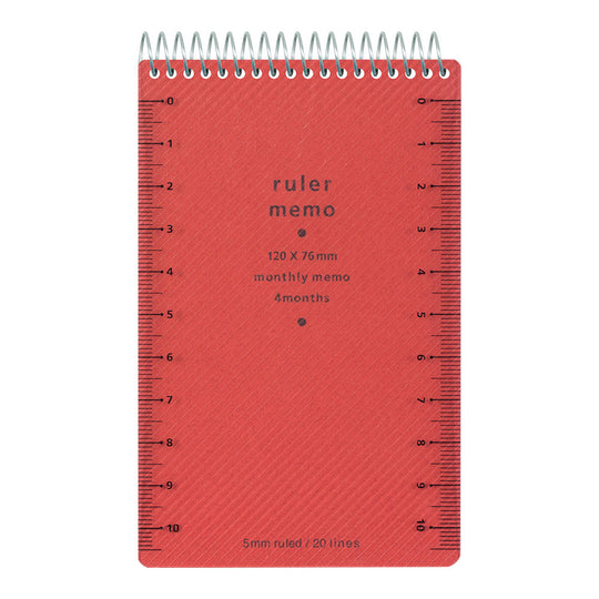 Memo Pad with Scale <M> Red