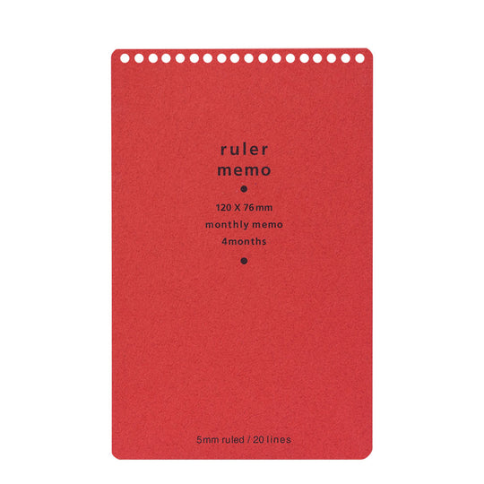 Memo Pad with Scale <M> Red