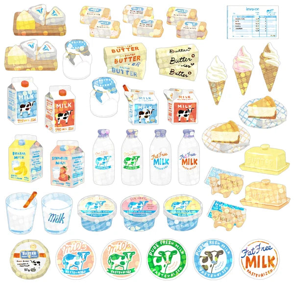 Haco Boxed Flake Stickers- Milk