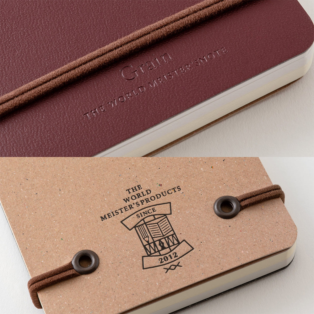 Midori WM Ring Memo Grain- Red