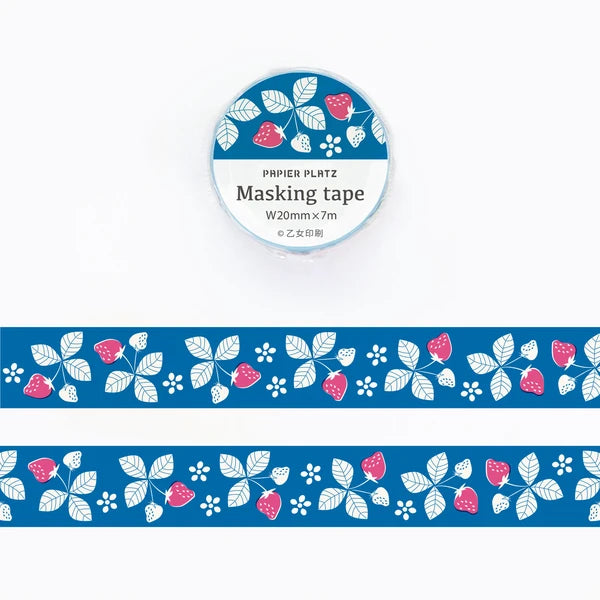 Papier Platz Otome Printing Washi Tape - Strawberry