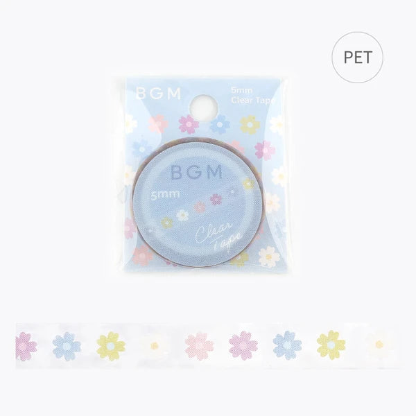BGM LIFE Washi Tape Clear 5mm - Flower