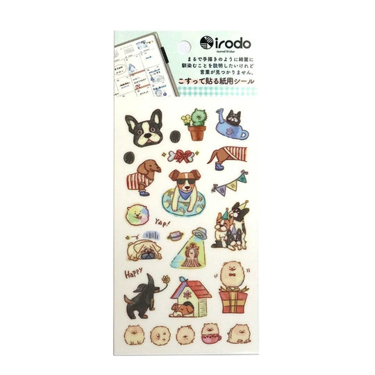 Irodo Paper Transfer Stickers - Sdogs Small Dog
