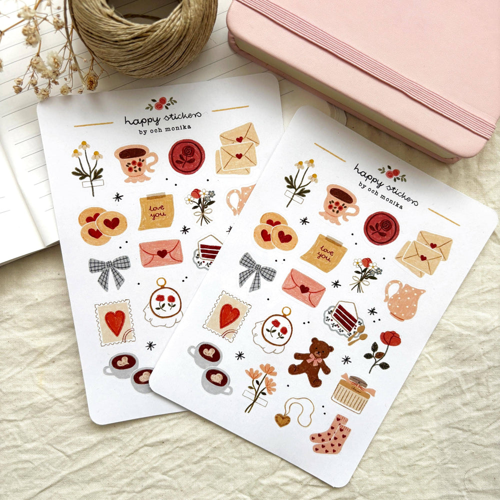 Sweet Love - Planner & Journal Stickers | A6 Matte Paper