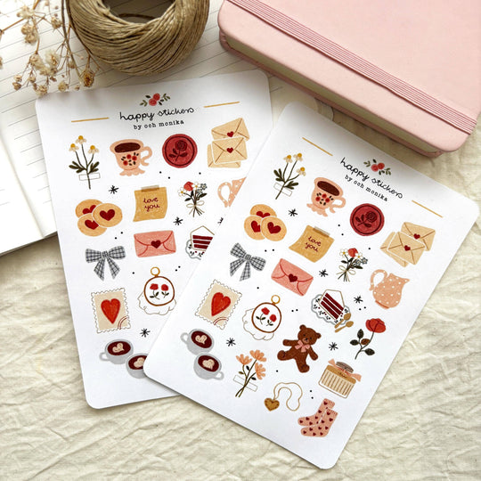 Sweet Love - Planner &amp; Journal Stickers | A6 Matte Paper
