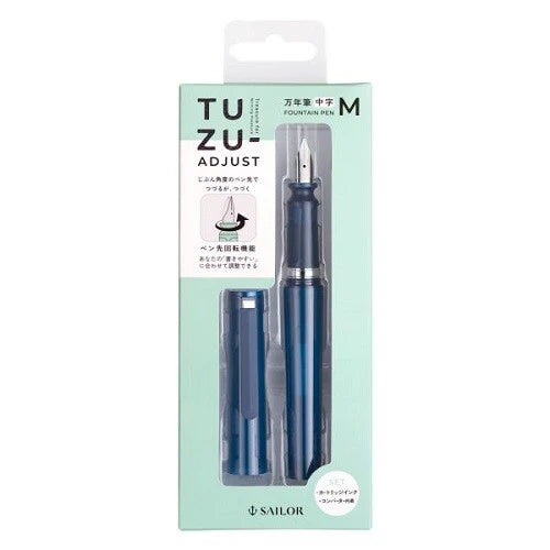 SAILOR Fountain Pen TUZU ADJUST Medium Type - Clear Navy