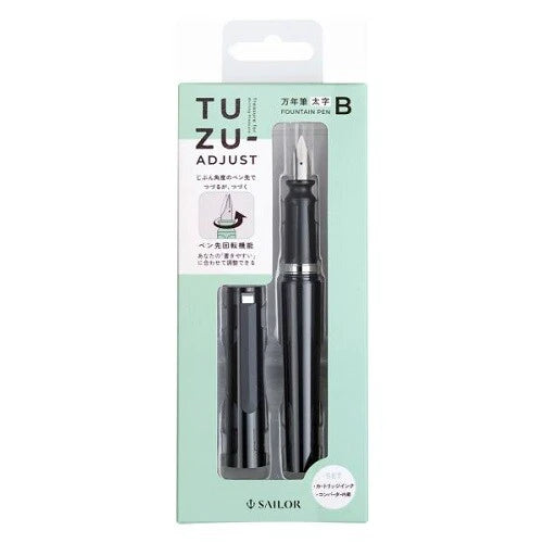 SAILOR Fountain Pen TUZU ADJUST Bold Type - Black