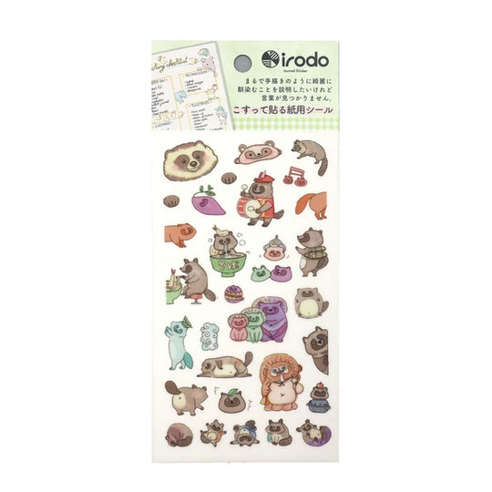 Irodo Paper Transfer Stickers - Tanuki
