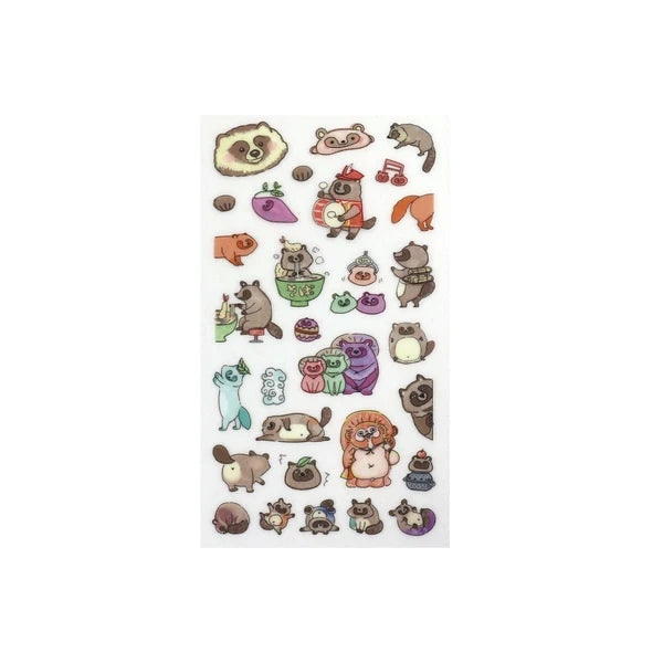 Irodo Paper Transfer Stickers - Tanuki