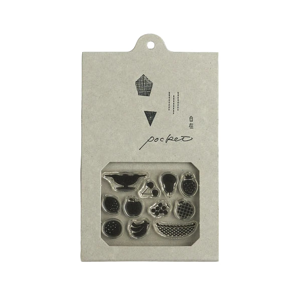 JIZAI Clear Stamp POCKET Fruits 01