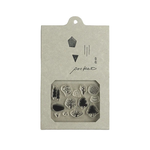 JIZAI Clear Stamp POCKET Trees 02